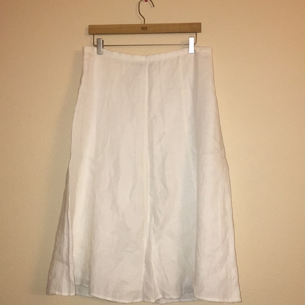 white linen talbots skirt